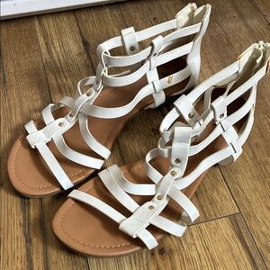Women's White Strappy Sandals